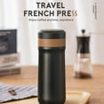 thumbnail image 3 of 2 in 1 Portable 320Ml Coffee Pot French Coffee Maker Stainless Steel Chilled Insulated 8H C5309, 3 of 7