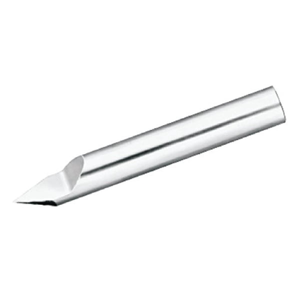 Micro 100 RTC-250-1 Engraving Cutter - Tipped Off - Single Ended, 30° Included Angle, 1/4" Shank Dia.004" Offset, 1/2" Split Length, 2-1/2" OAL, Uncoated