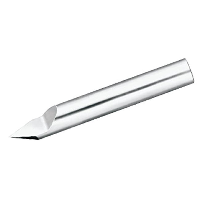 Micro 100 RTC-250-1 Engraving Cutter - Tipped Off - Single Ended, 30° Included Angle, 1/4" Shank Dia.004" Offset, 1/2" Split Length, 2-1/2" OAL, Uncoated