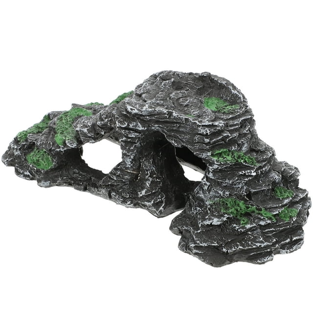 HLONK Turtle Basking Platform Resin Rockery Reptile Tank Accessory Turtle Tank Decoration