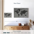 thumbnail image 4 of Elephant Stock Moon World Map Wall Art - Horizontal Canvas Wall Art - Living Room Wall Decor - Map Canvas - Gray And Black Decor - 24" x 16", 4 of 8