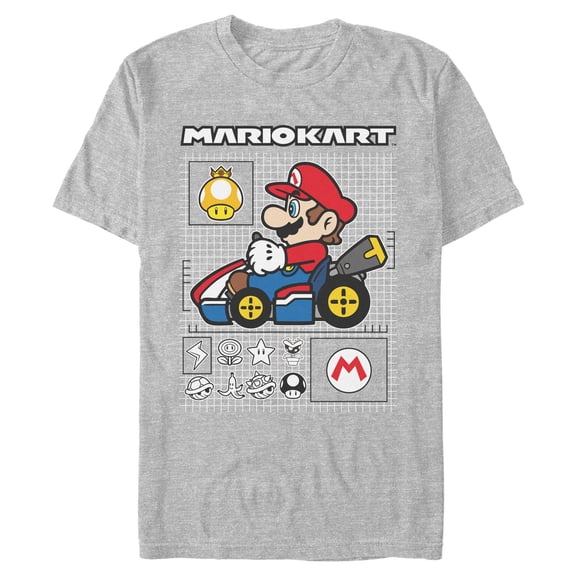 Mens Nintendo Golden Dash Mushroom and Mario T Shirt