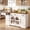 White, variant on Keenstone Sideboard Buffet Cabinet, 55.1" W Expandable Desktop Storage with 2 Drawers, 4 Doors, and  Adjustable Shelves, White