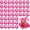Hot Pink, variant on 50 Pcs Clear Cupcake Boxes Individual 3.5 Inch Plastic Single Cupcake Containers Boxes with Inserts and Ribbon Individual Cake Storage Holders for Cake Kitchen(White)