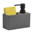 thumbnail image 4 of Dispensador de jabón líquido Sunnimix con soporte de esponja Gris 14 cm x 7 cm x 13 cm, 4 of 8
