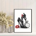 thumbnail image 2 of Qisvanset Fashion Red Lips High Heel Perfume Canvas Print 15.75x11.81 Inches, 2 of 8