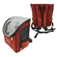 thumbnail image 2 of Airline Approved Dog and Cat Backpack Carrier for Small Dogs - Water, Stain Proof Dog Hiking Backpack with Mesh Cover, Waist Belt - BURGUNDY-LEATHER, 2 of 7