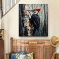 thumbnail image 6 of FLASHLUMI 32x48 Inch Pileated Woodpecker on Birch Tree Canvas Wall Art, Wildlife Nature Decor for Living Room Bedroom, No Frame, 6 of 10