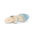 thumbnail image 4 of BLISSFUL STEP Women's Open Toe Stiletto Heel Rhinestone Mules Sandals Sky Blue (Size 7), 4 of 6