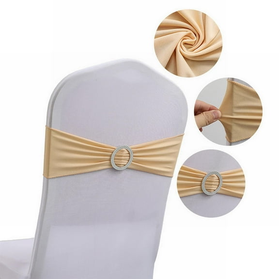 Clearance Event & Party under $5,10pcs Hotel Wedding Banquet Chair Back Cover Decoration Bow Chair Cover Chair Streamer Elastic Strap