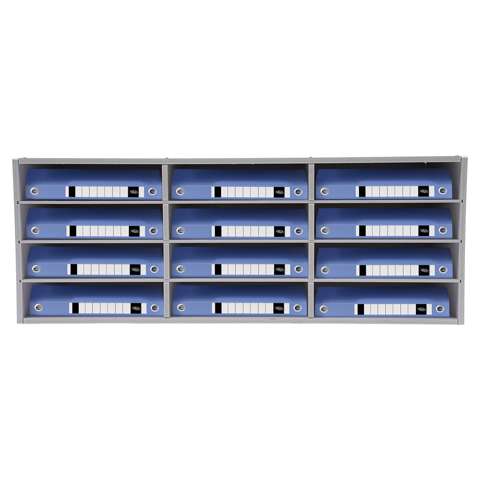 Stylish Desktop File Organizer, 12 Slots for Sorting Files and Mail, Durable PVC Literature Organizer, Great for Office and Home Desk Organization