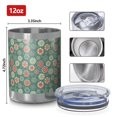 thumbnail image 3 of 12oz Tumblers Green Christmas Floral Pattern Vacuum Insulated Stainless Steel Travel Tumbler Cups Mug with Lid and Straw for Beer,Coffee,Beverages with Cleaning Brush for Cold & Hot Drinks, 3 of 5