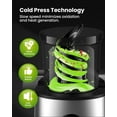 thumbnail image 3 of Cold Press Juicer Machines, 4.25'' Large Feed Chute Masticating Slow Juicer Fits Whole Fruits and Vegetables, Low Noise, Silver, 3 of 7
