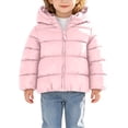 thumbnail image 2 of Xdegoge Girls Classic Hooded Puffer Jacket Winter Warm Coat Quilted Zip Up Windproof Padded Outerwear for Kids Toddler Fall Winter Thick Thermal Snow Clothes, 2 of 9
