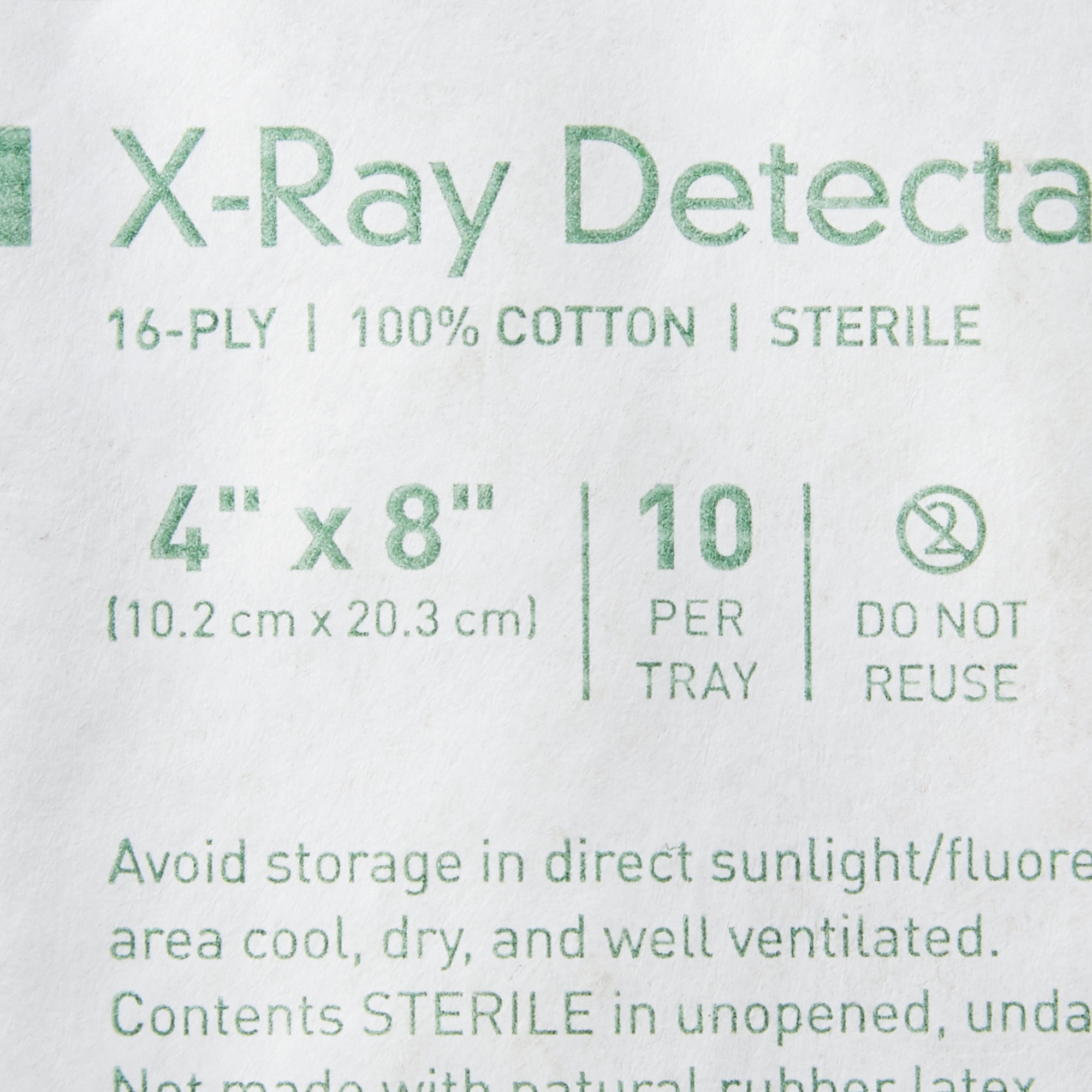 McKesson X-Ray Detectable Gauze Sponges, 16-Ply - Sterile, 4 in x 8in, 10 per Pack, 80 Packs, 800 Total