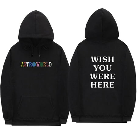 Fancyleo Men's Printed ASTROWORLD Graphic Sweater Hoodie Hip Hop Pullover Sweatshirt