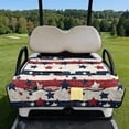 thumbnail image 2 of Yuyamidu Star American Flag Golf Cart Seat Covers 4th of July Golf Cart Seat Towel Blanket with 4 Front Pockets for Club Car and More 2 Seat Golf Cart Decorations, 2 of 8