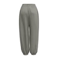 thumbnail image 4 of Women's Summer Harem Pants Casual Elastic Waist Flowy Loose Fit Yoga Pants Drawstring Lightweight Loungewear Jogger Pants Gray M, 4 of 7