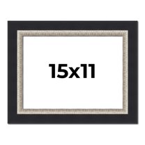 15x11 Frame Black Real Wood Picture Frame Width 2.25 Inches | Interior Frame Depth 0.5 Inches |
