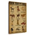 thumbnail image 1 of Know Your Pit Bull Dog Poster Wall Art Canvas Farmhouse Decor Wall Prints Photo Pictures For Bedroom Framed 12×18 in, 1 of 5