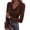 Brown, variant on Women's Long Sleeve Shirts Fall Outfits Cowl Neck Ruched Slim Fitted Going Out Tops Y2K Fashion Clothing