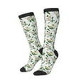 thumbnail image 2 of Fotbe Lilies Flowers print Women's Men's Novelty Crew Socks Cotton Socks Knee High Socks for Walking,Running,Nurses,Pregnancy, 2 of 8
