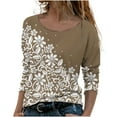 thumbnail image 1 of Machine d'Impression de T-Shirts Mode Femmes Décontracté Impression Col Rond Manches Longues T-Shirts Amples Blouse d'Automne Chandail Tops, 1 of 5