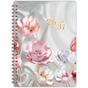 2026-2031 Monthly Planner - 5 Year Planner/Calendar, 5 Year Planner 2026-2031, Spiral Bound, Jul. 2026 - Jun. 2031, 6.4" x 8.5" Planners with Tabs, 60 Month Calendar, Two-Side Pocket - Pink Flower