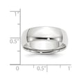 thumbnail image 4 of Auriga Fine Jewelry 10K White Gold 7mm Lightweight Comfort Fit Wedding Band for Women Size 10.5, 4 of 5