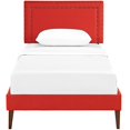 thumbnail image 3 of Modway Jessamine Fabric Upholstered Queen Platform Bed in Laguna, 3 of 5