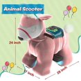 thumbnail image 2 of HOVER HEART Electric Animal Ride On Toy, 6V Powered Alpaca Ride-on with Wheels, Led Lights, Safety Belt, A Great Gift Choice for Kid, 2 of 6
