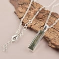 thumbnail image 5 of Natural Real Moss Agate Crystals Bezel Pendant Necklace, Birthstone, Gemstone Bar Necklace, Healing Gemstone, Birthday, Mothers Day Gift Jewelry, Occasion Wear, Gift for Her, 5 of 10