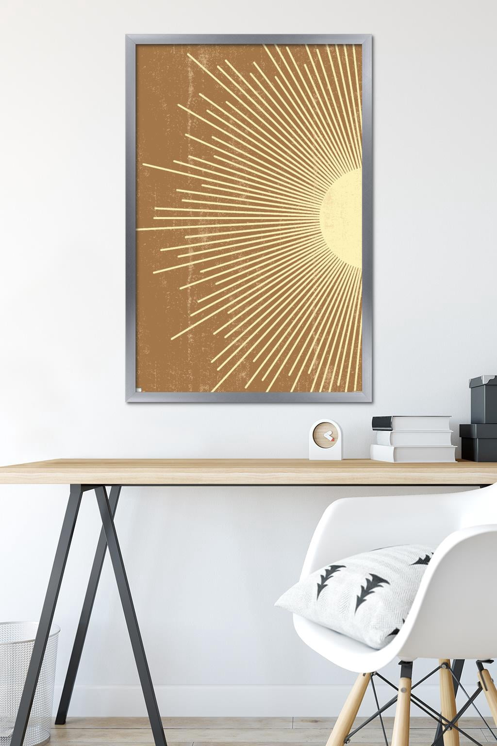 Abstract Sun Wall Poster, 22.375" x 34" Framed