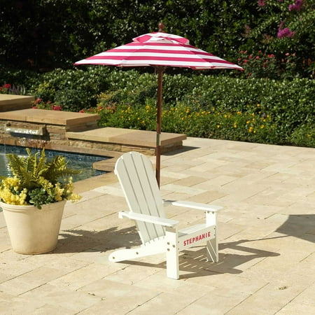 Adirondack Chair with Umbrella, Pink and White - Walmart.com
