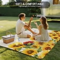 thumbnail image 4 of Yellow Sunflowers Outdoor Rug for Patio/Deck/Porch, Non-Slip Large Area Rug 5 x 8 Ft, Summer Floral Elegant Pastoral Botanical Indoor Outdoor Rugs Washable Area Rugs, Camping Rug Carpet Runner, 4 of 8
