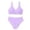 Light Purple, variant on REDARER Girls Two Piece High Waisted Bikini Swimsuit with White Stitch Trim UPF 50 Rash Guard Swimwear,9-10 Years