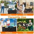 thumbnail image 6 of Yacona 35" L Extra Long Wagons Carts Foldable, 180L Heavy Duty Collapsible Wagon with Wheels, 360Lbs Portable Utility Cart for Shopping, Grocery, Garden, Beach, Camping, Black, 6 of 9