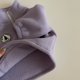 thumbnail image 4 of Traje informal con bolsillo de terciopelo de dos lados, conjunto de dos piezas de suéter de felpa con cuello alto para niños y niñas (púrpura), 4 of 6