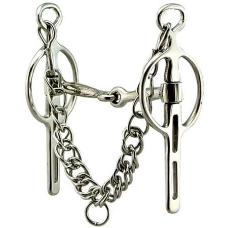 Coronet 235804 5 in. 2 Slot Liverpool Snaffle Driving Bit for Draft Horses
