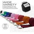thumbnail image 3 of RDX 8ft Yoga Strap with D-Ring Buckle, Durable Polyester Cotton Adjustable Belts for Stretching, B, 3 of 8