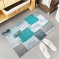 thumbnail image 5 of Kitchen Rugs and Mats Non-Slip Cushioned Anti-Fatigue Kitchen Rug with Runner Set of 2, Cyan Blue Gray Modern Abstract Art Painting Graffiti Design Kitchen Mats for Floor 19.7x31.5inch+19.7x47.2inch, 5 of 6
