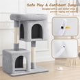 thumbnail image 6 of Yaheetech 33.5" Cat Tower with Oversized Top Perch, Large Cat Condo & Scratching Posts, Light Gray, 6 of 7
