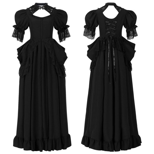 Youmylove Robes d'Été pour Femmes Robe Maxi Robe Taille Définie Manches Courtes Robe Ligne A Robe à Volants Haute Basse avec Cordon Robes de Cocktail