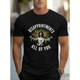 thumbnail image 1 of [Camiseta vintage con estampado de Jesús] Camiseta suave 100 % algodón con el gráfico "Disappointments All Of You" para hombre. Cuello redondo informal, manga corta con estampado de Jesús. Estilo vint, 1 of 5
