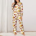 thumbnail image 2 of Sigee Autumn Leaves 1 for Women’s Pajama Sets Long-Sleeved Pjs Sets for Women 2 piece Sleepwear-Large, 2 of 7