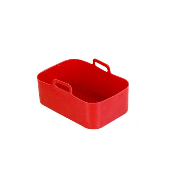 Bearachild Freidora de aire, placa para hornear, forro antiadherente de alta temperatura que no se decolora, cesta de silicona, restaurante, Cocina y Comedor Rojo 1 PC