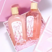 Spa Gift Baskets for Women, 10 Pcs Cherry Blossom Bath and Body Care Sets, Luxury Holiday Beauty Birthday Gift Sets for Her