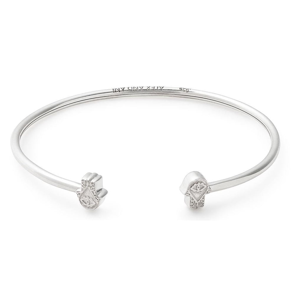 Alex and Ani Women's Hand of Fatima Cuff Bracelet Sterling Silver