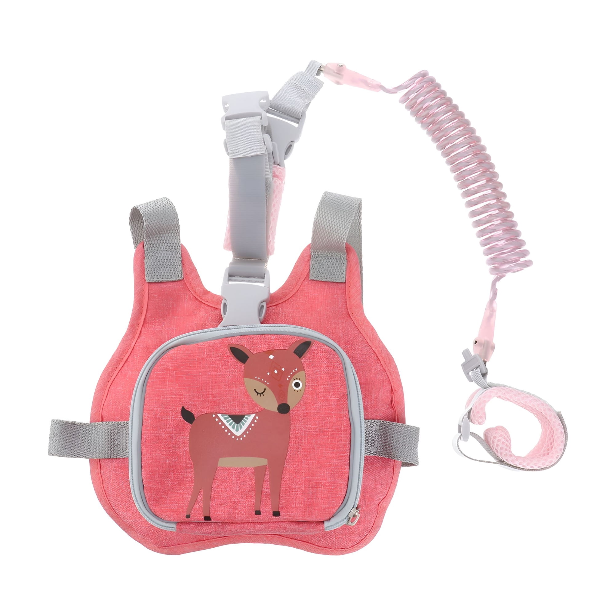 GJX Kids Safety Leash with Anti-Lost Wrist Link, 2M Toddler Harness Walking Leash for Children, Breathable Cotton Strap
