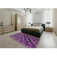 thumbnail image 5 of Ahgly Company Machine Washable Indoor Square Transitional Dark Purple Area Rugs, 6' Square, 5 of 7